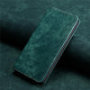 For Samsung Galaxy S25 Ultra 5G RFID Anti-theft Brush Magnetic Leather Phone Case(Green)