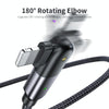 FXCL-WYA0G 2.4A USB to 8 Pin 180 Degree Rotating Elbow Charging Cable, Length:2m(Grey)