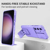 For Samsung Galaxy S25+ 5G Stereoscopic Holder Sliding Camshield Phone Case(Purple)