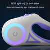 LED Dog Leash 5m Purple Retractable Luminous Lead