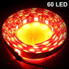 Red 60 LED 5050 SMD Waterproof Flexible Car Strip Light, DC 12V, Length: 1m