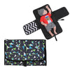 Portable Baby Changing Mat Multifunctional Baby Changing Table Waterproof Bag(Colorful Geometry)
