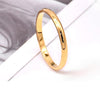 Female Stainless Steel Titanium Steel Ring, Ring Size:8(Gold)