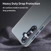 For Samsung Galaxy A55 5G Frosted Translucent TPU Hybrid PC Full Coverage Phone Case(Dark Blue)