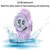 JNEW A380-86576 Student Cartoon Flamingo Waterproof Luminous Multifunction LED Electronic Watch(Light Purple)