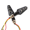 2 PCS KC031 Motorcycle Universal Flashing LED Turn Signal Brake Light(Yellow + Blue Light)