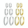 S925 Sterling Silver Gold-plated Silver Hoop Earrings Ear Ornaments, Color: Silver S