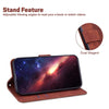 For Realme 13+ Global Geometric Embossed Leather Phone Case(Brown)