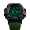 SKMEI 1358 Multifunctional Men Outdoor Sports 30m Waterproof Digital Watch with Compass / Barometer / Altimeter/ Pedometer Function(Army Green)