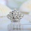 Mini Crown Shape Brooch For Woman(Silver)