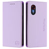 For Samsung Galaxy XCover 5 RC01 Dual-Folded Magnetic Suction RFID Leather Phone Case(Light Purple)