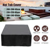 Waterproof And Dustproof Cover For Bathtub Swimming Pool Table And Chair Falling Leaves Protection Cover, Size: 240x240x25cm(Black)