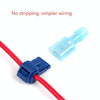10 PCS T-type Quick-break Wire-free Fast Wire Terminal Clam(Blue)