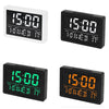 Large Screen LED Clock Bedside Multifunctional Electronic Alarm Clock(Black Shell Green Light)