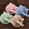 Balcherlam Baby Wheat Stalk Materials Bowls + Spoon Kit, Random Color Delivery