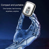 Double Ring Magnetic Electric Shaver Travel Portable Rechargeable Full Body Washable Men Razor(Silver)