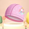 Cute Cartoon High Elastic Children PU Waterproof Swimming Cap(Mermaid)