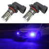 1 Pair 9006 12V 7W Strobe Car LED Fog Light(Blue Light)