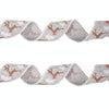 Christmas Imitation Hemp Ribbon Decoration With Wire, Length: 10M Gray White Edge