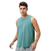 Summer Loose Breathable Fitness Quick-Drying Sleeveless Vest, Size: XL(Graystone Green)