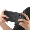 For Samsung Galaxy A06 4G Solid Color Retro Magsafe PU Back Cover Phone Case(Black)