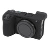 For Sony ILCE-6700 / A6700 Litchi Texture Soft Silicone Protective Case(Black)