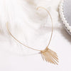 Women Fashion Headbands Crystal Alloy Hairbands Back Holder(Golden tassel)