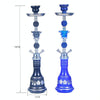 021-1015 Double Tube Glass Hookah (Black)