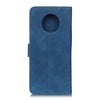 For Xiaomi Redmi Note 9 5G / Note 9T 5G KHAZNEH Retro Texture PU + TPU Horizontal Flip Leather Case with Holder & Card Slots & Wallet(Blue)