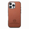 For iPhone 11 Pro Max Twill Fabric Leather Skin Back Phone Case(Brown)