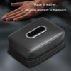 Car Seat Armrest Tissue Box Sun Visor Seat Back Hanging Paper Bag(Gray)