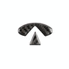 2 PCS Car Carbon Fiber Steering Wheel Logo Decorative Sticker for Infiniti Q50 / Q60 2014-2020