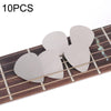 10PCS Thumb Fingers Metal Stainless Steel Bayse Guitar Paddles(Silver)