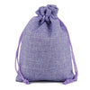 50 PCS Multi size Linen Jute Drawstring Gift Bags Sacks Wedding Birthday Party Favors Drawstring Gift Bags, Size:17x23cm(Purple)