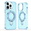 For iPhone 12 Pro Max Glitter Ring Holder MagSafe Phone Case(Blue)