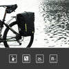 Rhinowalk Bicycle Backpack Full Waterproof Shelf Bag 25L Unilateral Frame Bag Long-distance Travel Bicycle Bag(Black Green)