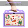 For Samsung Galaxy Tab A9+ X216B Handle Kickstand Children EVA Shockproof Tablet Case(Light Purple)