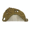 8cm Daisy Green Sandalwood Retro Style Carved Portable Wooden Comb