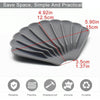 15x12.5x1.5cm Drainable Silicone Soap Box No Hole Deflector Soap Dish Shell Shape Non-Slip Soap Holder(Grey)