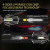 F8 9005 2 PCS 22W 3000LM 6000K Four Side DOB LED Headlight Fog Light Bulbs High Beam Conversion Kit DC 9-32V