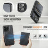 For iPhone 13 Pro Max AutSpace A12 MagSafe Magnetic RFID Card Bag Phone Case(Black)
