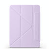 For iPad Pro 11 2022 / 2021 / 2020 Fixed Buckle Magnetic Deformation Leather Tablet Case(Purple)