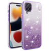 For Samsung Galaxy A12 Gradient Glitter Flower All-inclusive Phone Case(Purple)