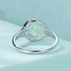 S925 Sterling Silver Platinum Plated Clear Dreamy Ice Zircon Ring(No.6)