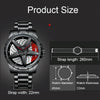BINBOND D002 Car Hub Dial Multifunctional Waterproof and Wear-resistant Men's Watch(Black Net-Black-Red)