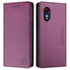 For Samsung Galaxy XCover 5 RC01 Dual-Folded Magnetic Suction RFID Leather Phone Case(Violet)