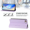 For iPhone 7 / 8 / SE 2022 RC01 Dual-Folded Magnetic Suction RFID Leather Phone Case(Light Purple)
