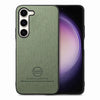 For Samsung Galaxy S21+ 5G Twill Fabric Leather Skin Back Phone Case(Green)