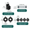 JYS JYS-SD015 8pcs/set Raptor Protective Kit With Bracket For Switch / Switch OLED / Switch Lite / Steam Deck(Black)