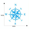 D-366 Compass Pattern Car Modified Decorative Sticker(Blue)